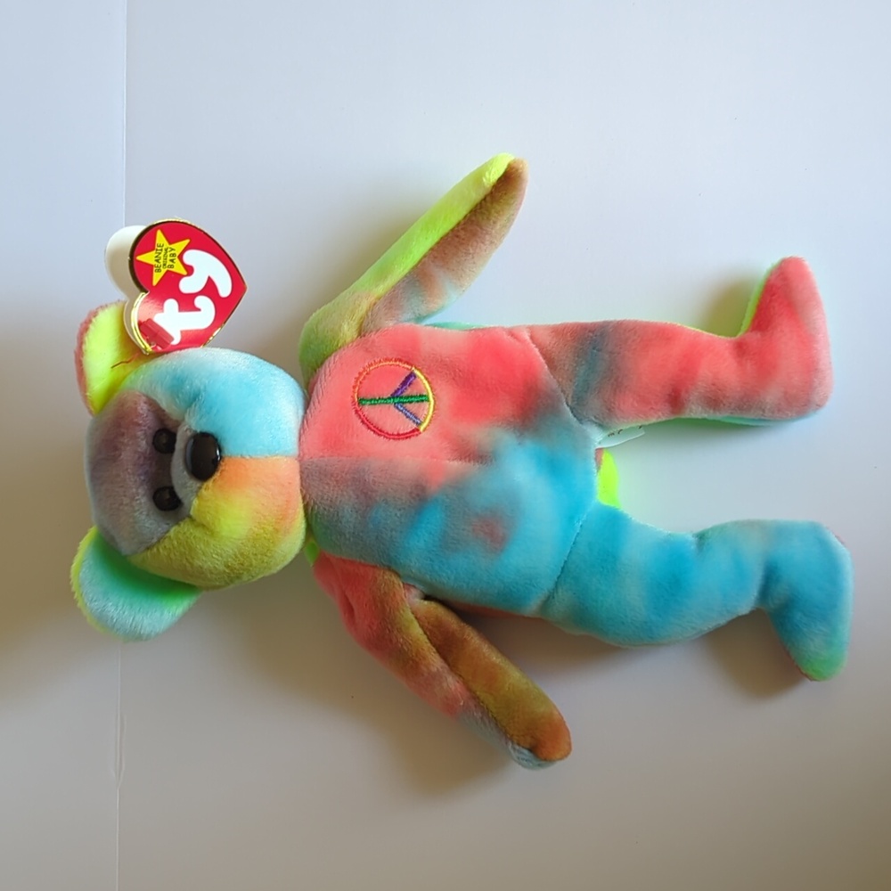 Ty Peace Beanie Baby Bear 1996 Plush